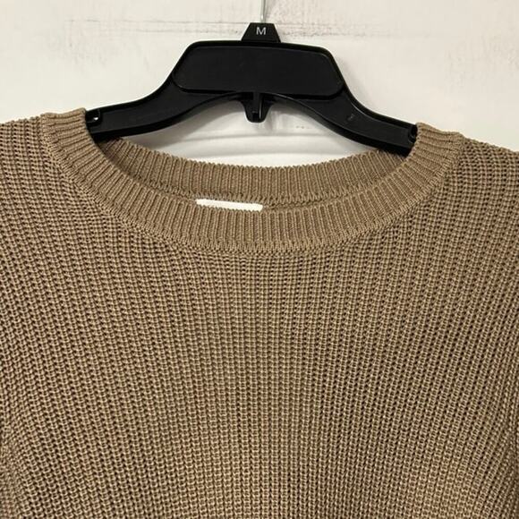 Gentle Fawn Maxine Back Cut Out Crewneck Knit Sweater Heather Taupe New XL - Picture 6 of 15